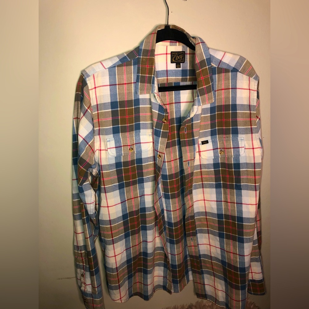 Obey Men’s Sz L  Long Sleeve Shirt